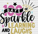 100 Days Of Sparkle And Learning Laughs DTF Transfer ready2transfer Black