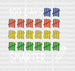 100 Days Smarter Sticks DTF Transfer ready2transfer White