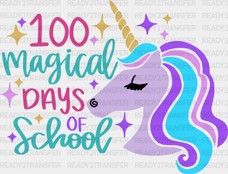 100 Magical Days Of School Dtf Transfer