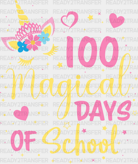 100 Magical Days Of School Dtf Transfer