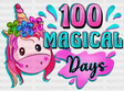 100 Magical Days Unicorn Dtf Transfer