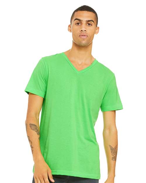 Unisex Heather CVC V-Neck Tee