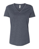 Women's Relaxed Heather CVC V-Neck Tee BELLA + CANVAS Heather Navy