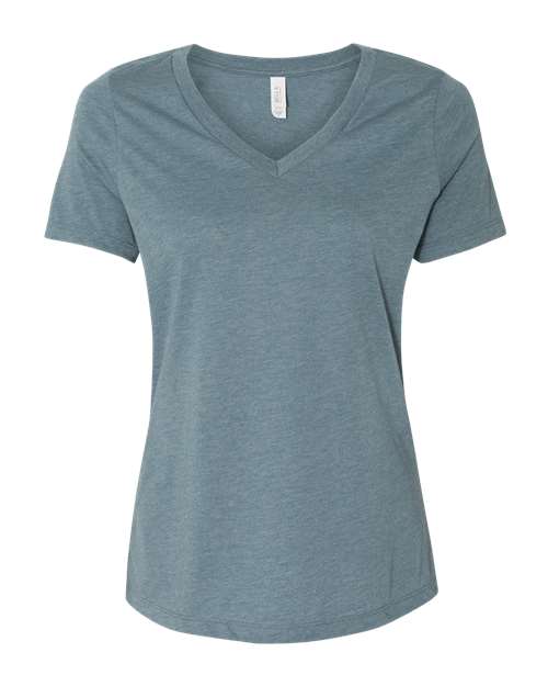 Women's Relaxed Heather CVC V-Neck Tee BELLA + CANVAS Heather Slate