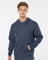 Unisex Full-Zip Hooded Sweatshirt Tultex Heather Denim