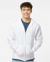 Unisex Full-Zip Hooded Sweatshirt Tultex White