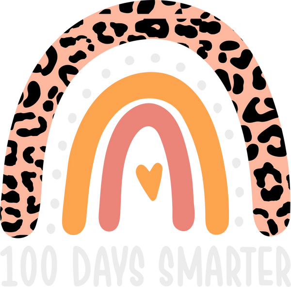 LEO RAINBOW 100 DAYS SMARTER DTF Transfer