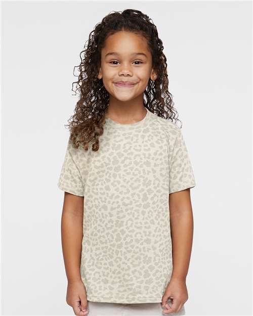 Toddler Fine Jersey Tee Rabbit Skins Natural Leopard