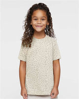 Toddler Fine Jersey Tee Rabbit Skins Natural Leopard