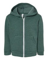 Toddler Sponge Fleece Full-Zip Hoodie Sweatshirt BELLA + CANVAS Heather Forest