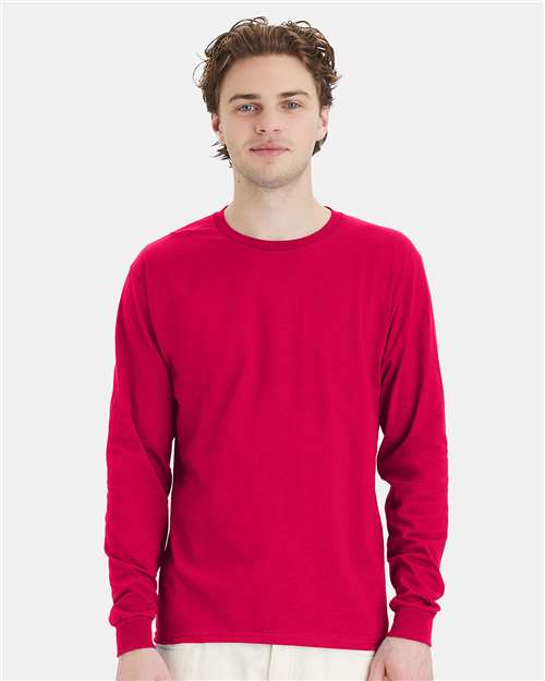 Essential-T Long Sleeve T-Shirt Hanes Athletic Crimson
