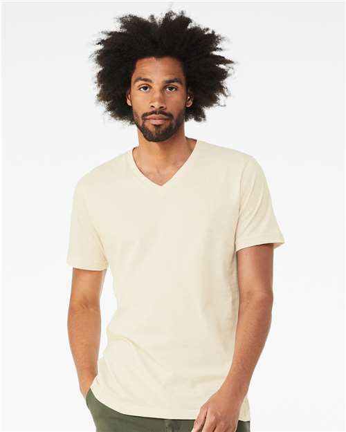 Unisex Jersey V-Neck Tee BELLA + CANVAS Natural