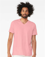 Unisex Jersey V-Neck Tee BELLA + CANVAS Pink