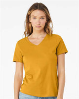 Women’s Relaxed Jersey V-Neck Tee BELLA + CANVAS Mustard