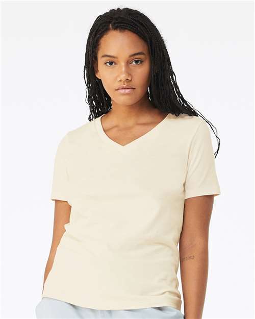Women’s Relaxed Jersey V-Neck Tee BELLA + CANVAS Natural