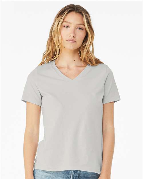 Women’s Relaxed Jersey V-Neck Tee BELLA + CANVAS Silver S