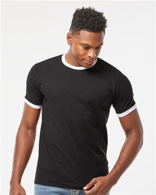 Unisex Fine Jersey Ringer T-Shirt Tultex