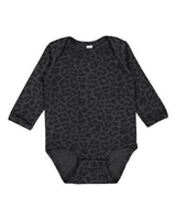 Infant Fine Jersey Long Sleeve Bodysuit Rabbit Skins Black Leopard