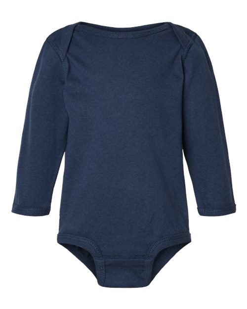 Infant Fine Jersey Long Sleeve Bodysuit Rabbit Skins Denim