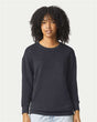 Unisex Garment-Dyed Lightweight Crewneck Sweatshirt Comfort Colors Black