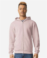 Unisex ReFlex Fleece Full-Zip Hoodie Sweatshirt American Apparel Blush
