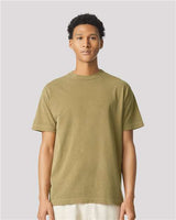 Unisex Garment-Dyed Heavyweight Cotton Tee American Apparel Faded Army