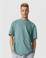 Unisex Pique Mock Neck Tee
