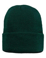 12" Jersey Lined Cuffed Beanie Sportsman Forest Green One Size