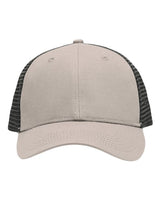 Traditional Lo-Pro Mesh Back Trucker Fit Cap Sportsman Chino Khaki Black Adjustable