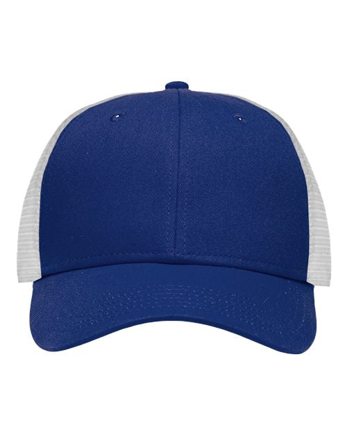 Traditional Lo-Pro Mesh Back Trucker Fit Cap Sportsman Chino Royal White Adjustable