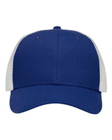 Traditional Lo-Pro Mesh Back Trucker Fit Cap Sportsman Chino Royal White Adjustable