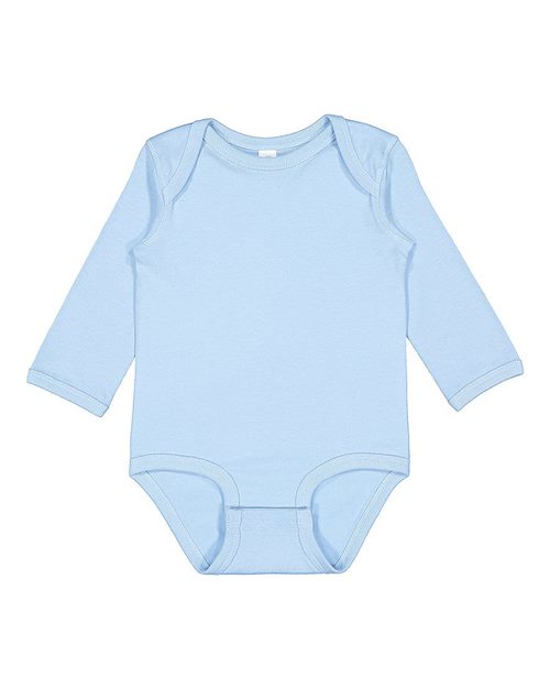 Infant Fine Jersey Long Sleeve Bodysuit Rabbit Skins Light Blue