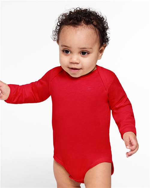 Infant Fine Jersey Long Sleeve Bodysuit Rabbit Skins Red