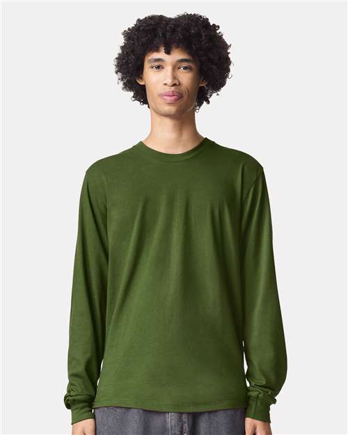 Unisex Fine Jersey Long Sleeve Tee American Apparel Olive