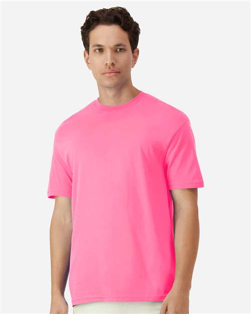 Unisex Light Cotton T-Shirt Gildan Safety Pink