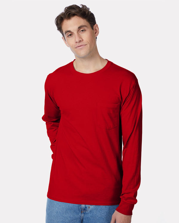 Unisex Authentic Long Sleeve Pocket T-Shirt