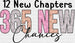12 New Chapters 365 New Chances - New Year DTF heat transfer ready2transfer Black