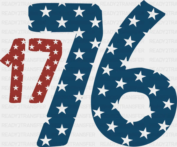 17 76 Red & Blue - 4th Of July DTF Transfer