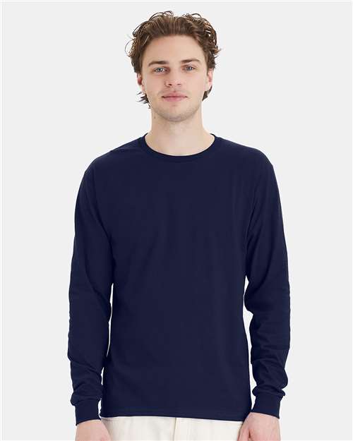Essential-T Long Sleeve T-Shirt Hanes Navy