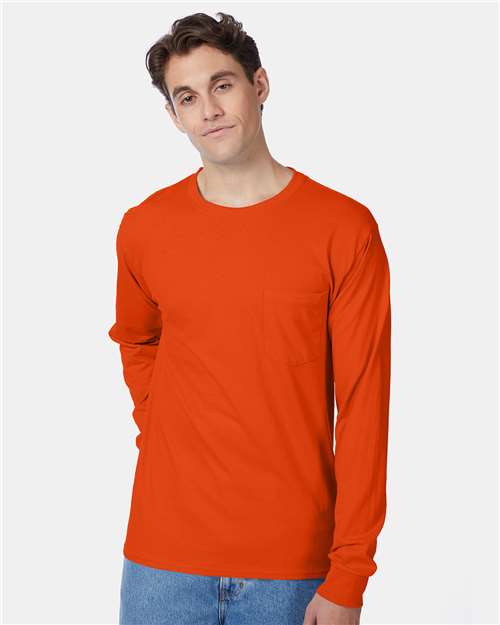 Unisex Authentic Long Sleeve Pocket T-Shirt