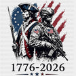 1776-2026 - Army DTF Transfers - Adult Unisex - S & M (10’’) / Dark Color Design (See Imaging)