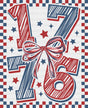 1776 Red And Blue Checkers And Stars - 4th Of July DTF Transfer
