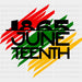 1865 Juneteenth Stripes BLM DTF Transfer ready2transfer Black