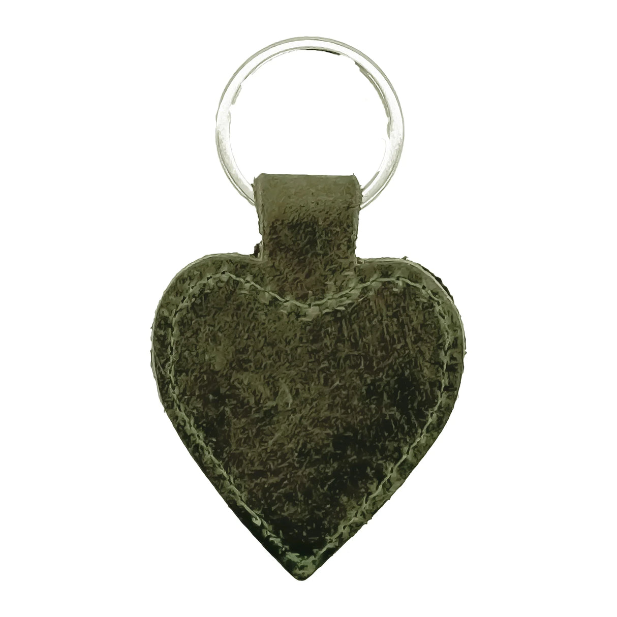 Custom Engraved Leather Keychain – Heart