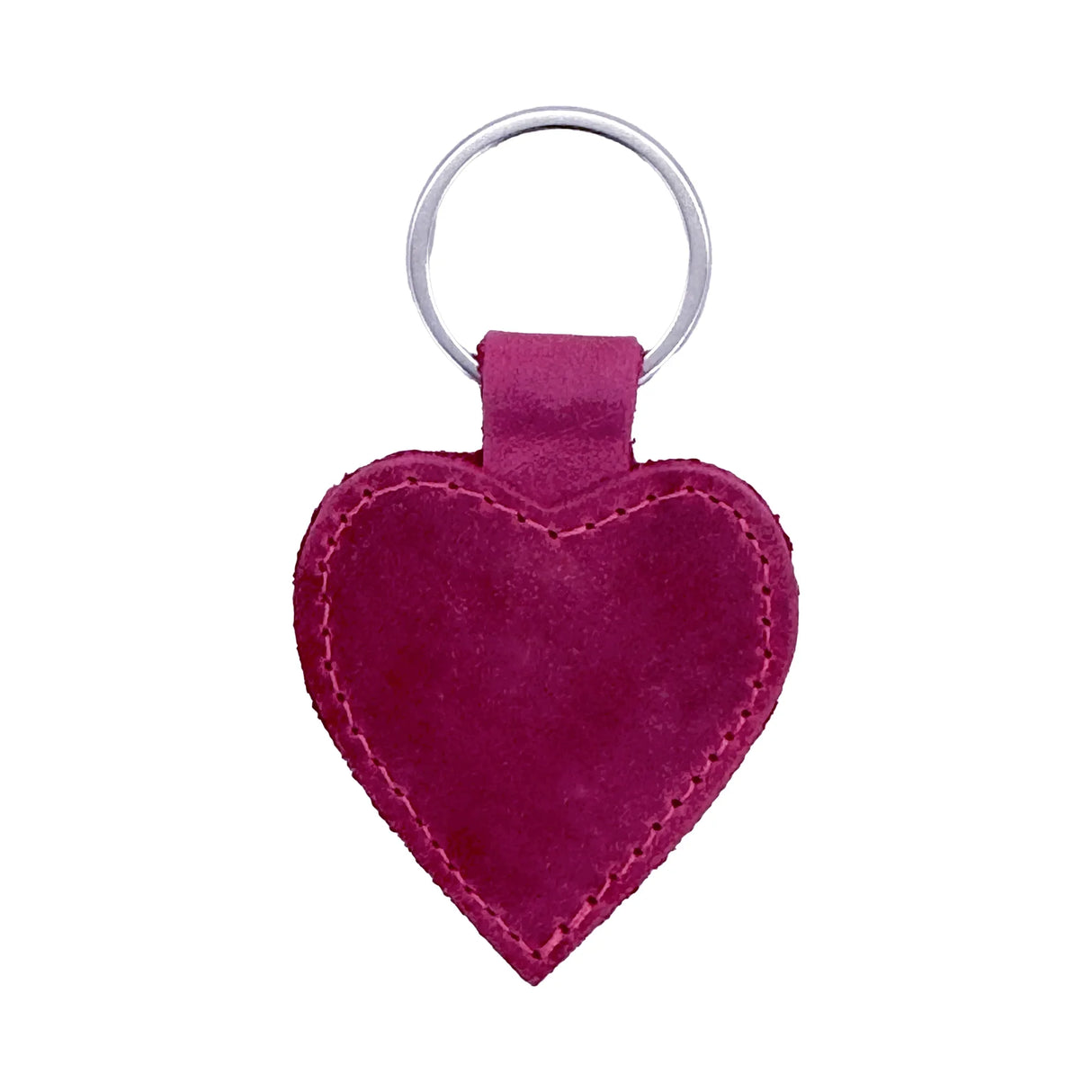 Custom Engraved Leather Keychain – Heart
