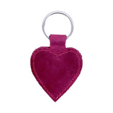 Custom Engraved Leather Keychain – Heart
