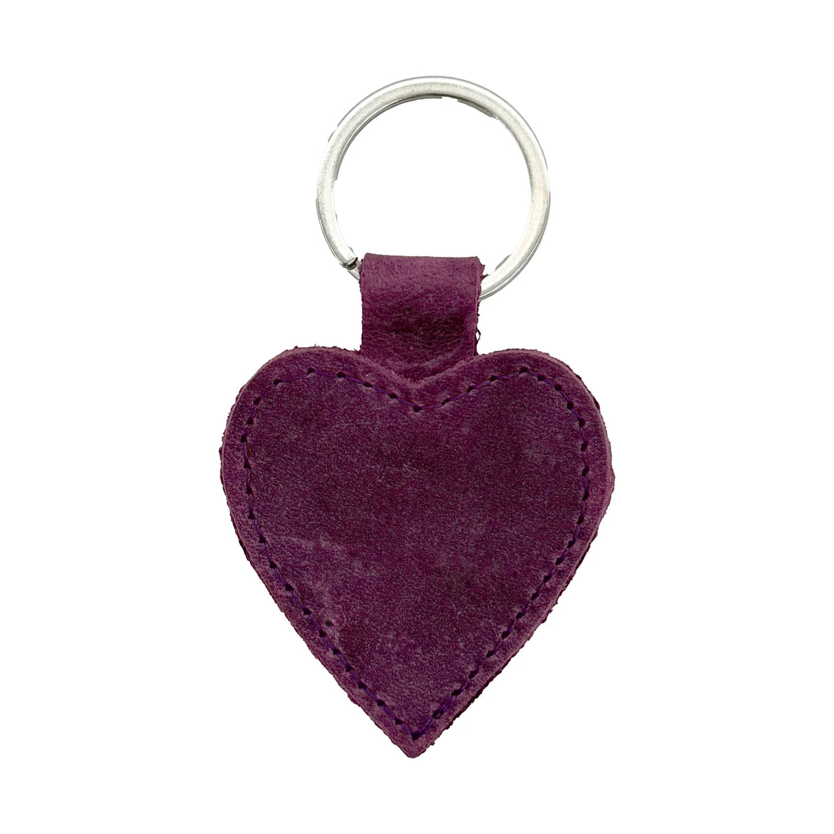 Custom Engraved Leather Keychain – Heart