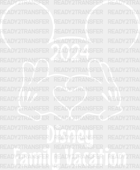 2024 Disney Family Vacation Dtf Transfer Adult Unisex - S & M (10’) / White