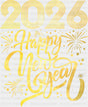 2026 Happy New Year Gold - New Year DTF Transfer