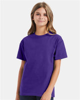 Youth Authentic T-Shirt Hanes Purple L